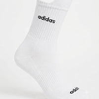 Quarter Tab Everyday Socks "White Adidas Latters"