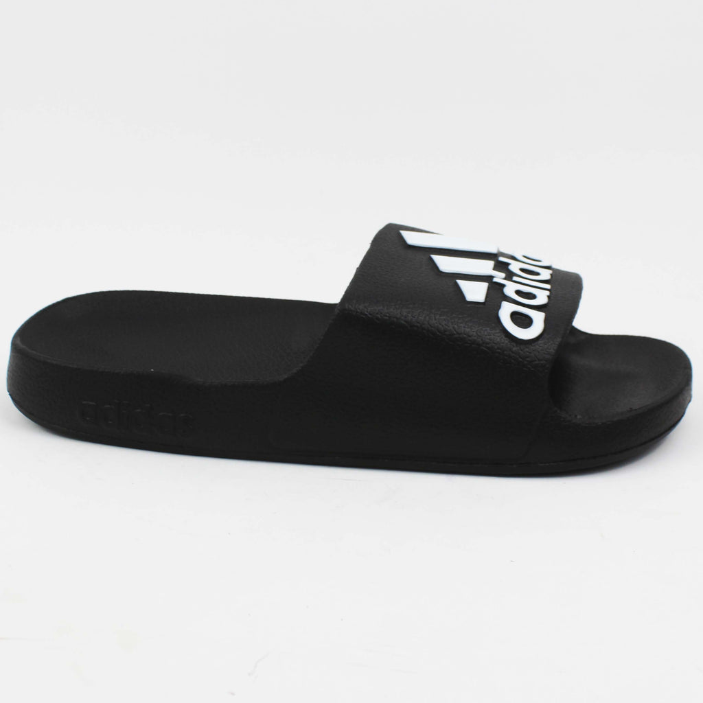 Adilette Aqua Slides "White-Black"