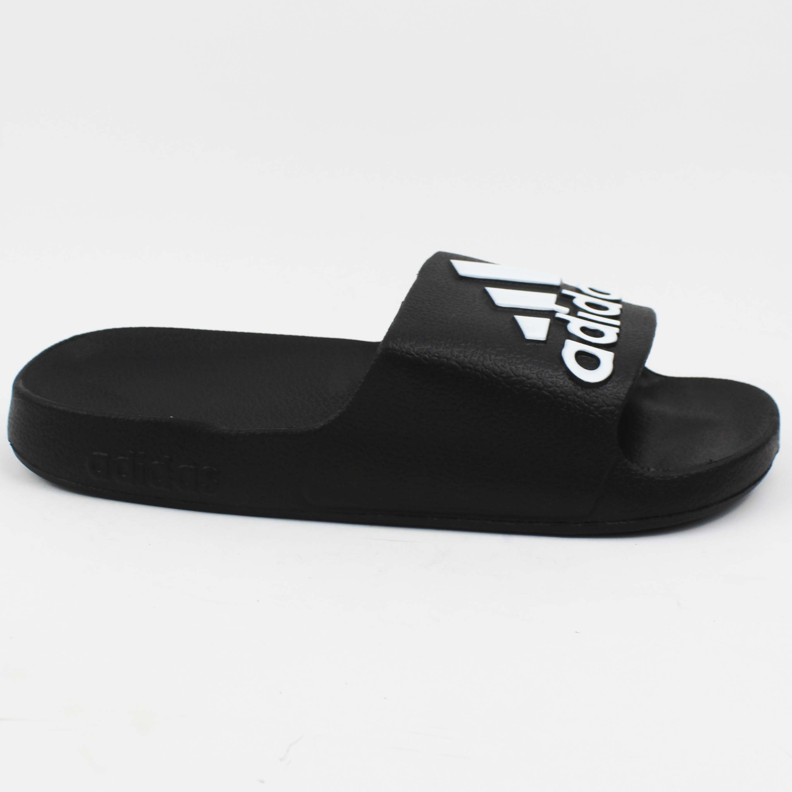 Adilette Aqua Slides "White-Black"