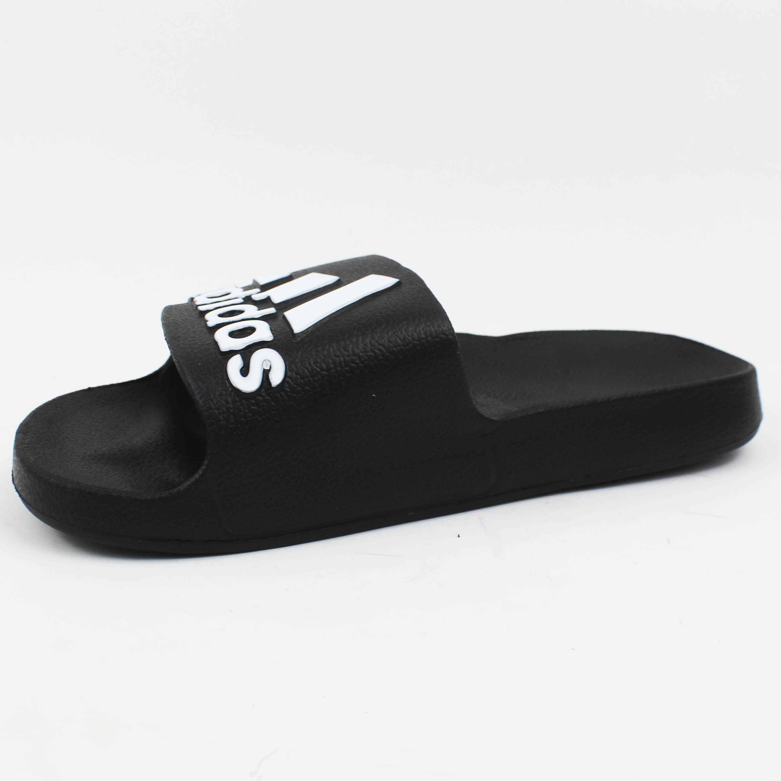 Adilette Aqua Slides "White-Black"