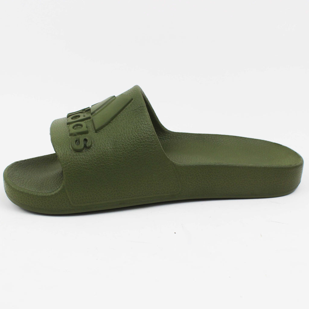 Adilette Aqua Slides "Oily-Green"