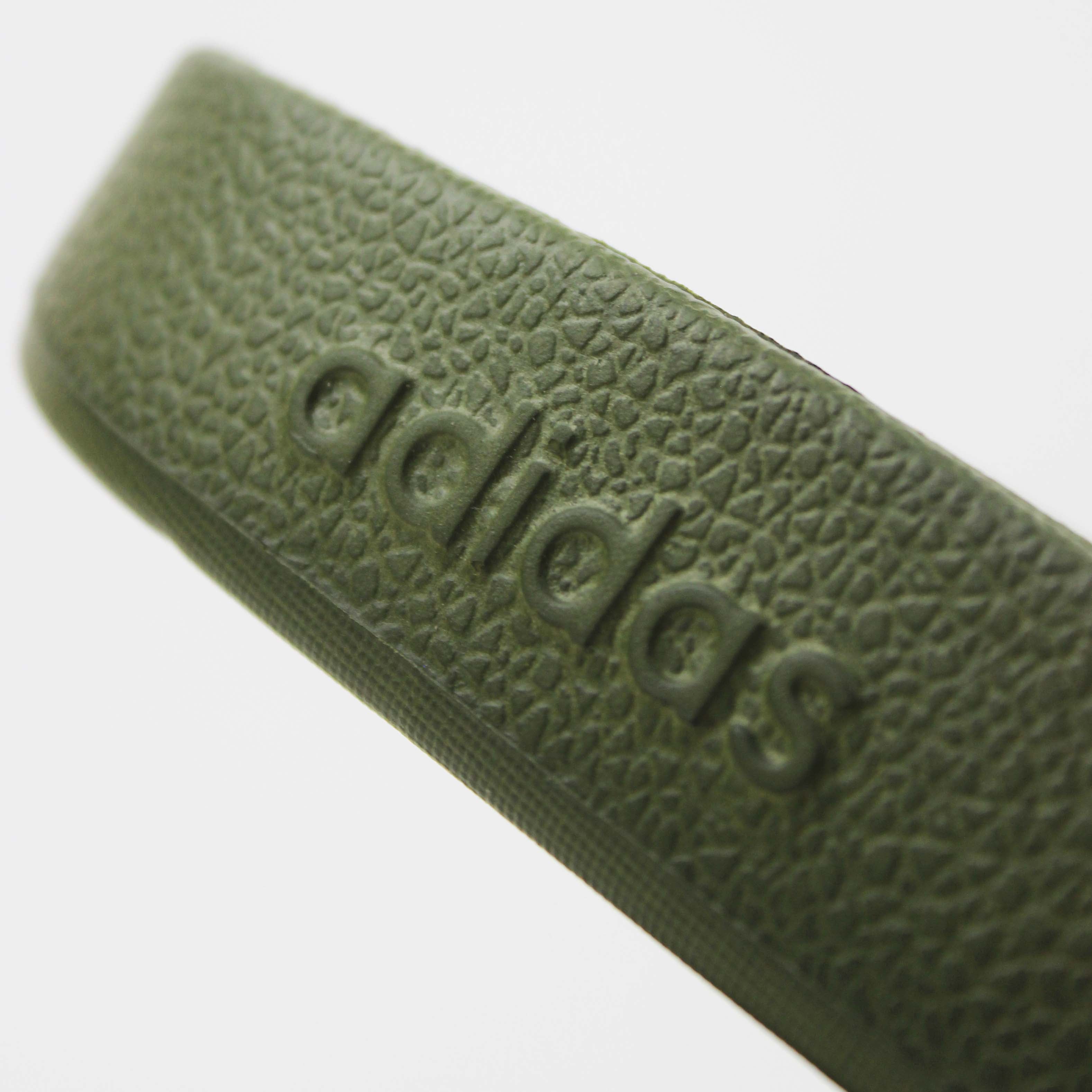 Adilette Aqua Slides "Oily-Green"