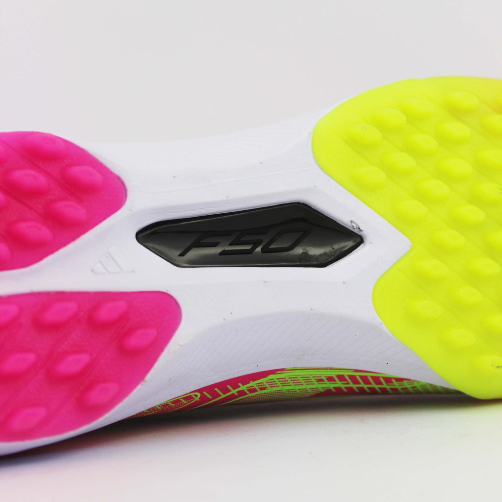 T.Adidas F50 Hyperfast Laceless "Pink-Yellow-Imaginary"