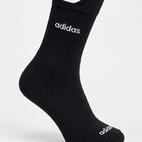 Quarter Tab Everyday Socks "Black Adidas Letters"