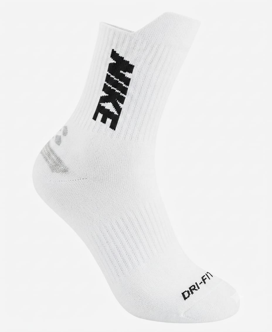 Quarter Tab Everyday Socks "White Nike Letters"