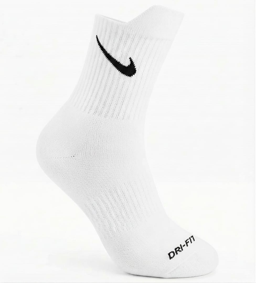 Quarter Tab Everyday Socks "White Nike Logo"
