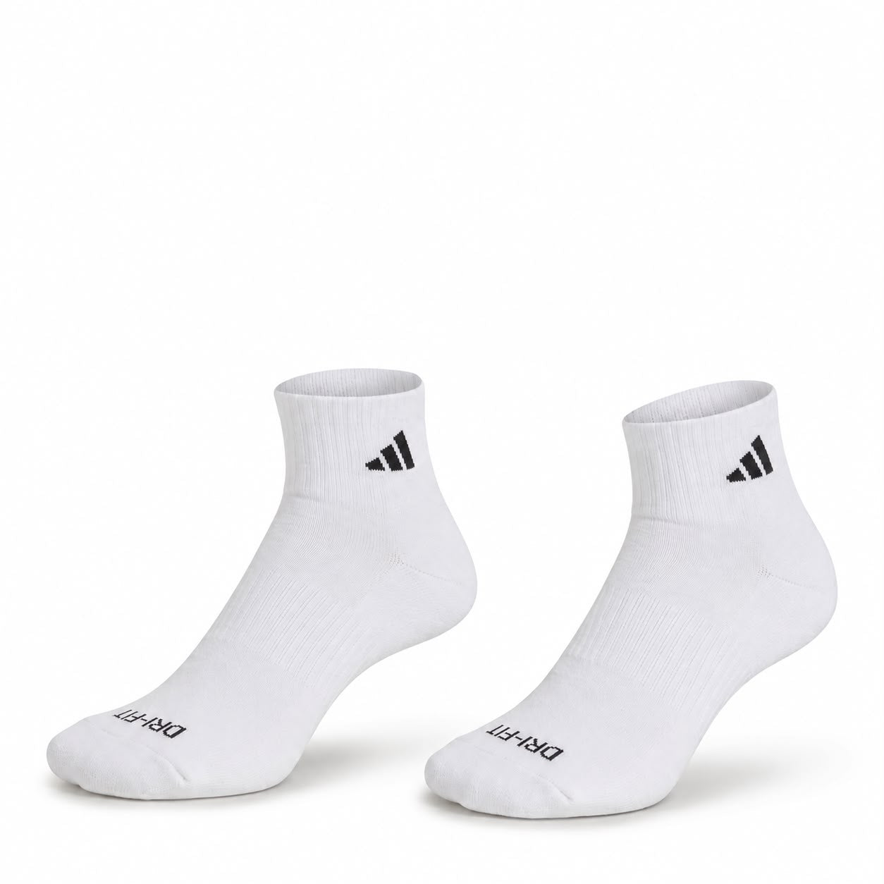 Quarter Everyday Socks "White Adidas Logo"