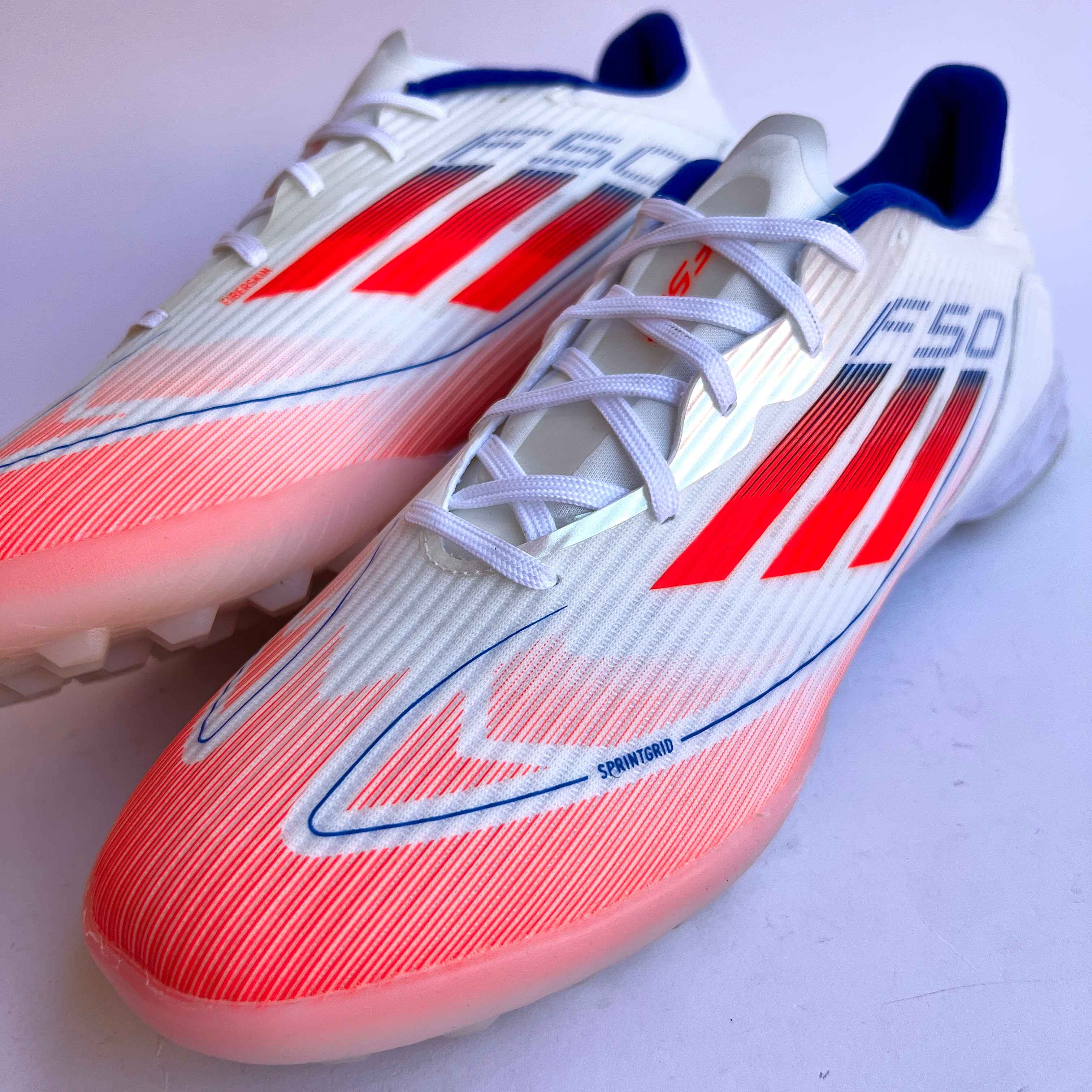 T.Adidas F50 Laces "White-Red"