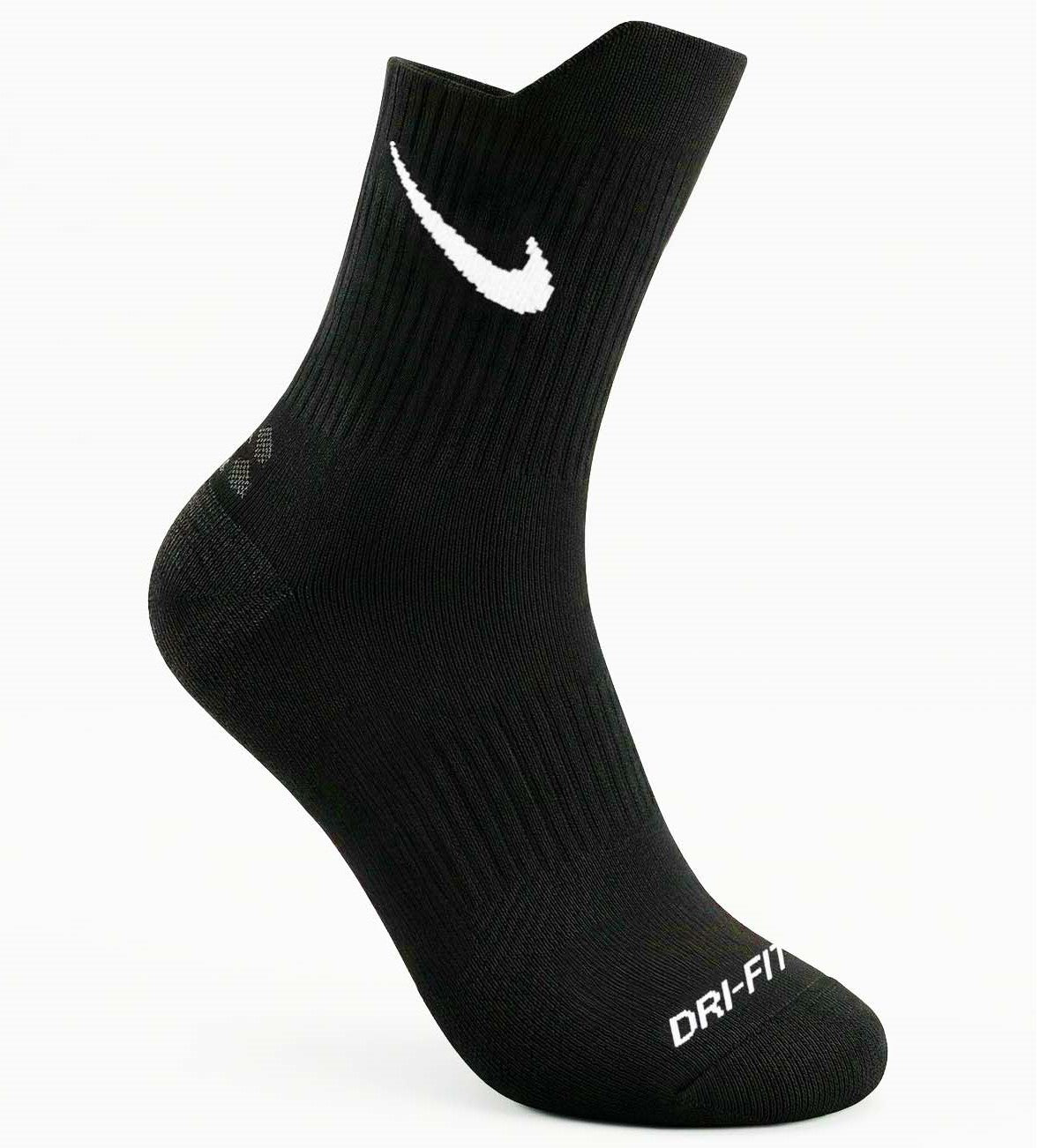 Quarter Tab Everyday Socks "Black Nike Logo"