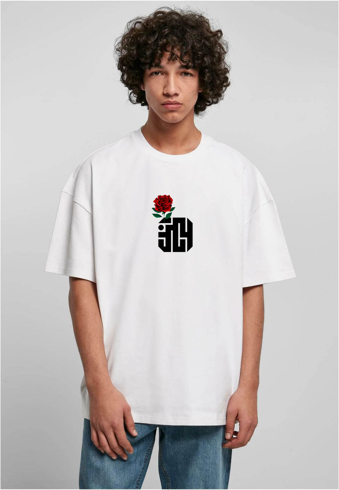 Premium Over Size T-Shirt Heart-Breaker "White"